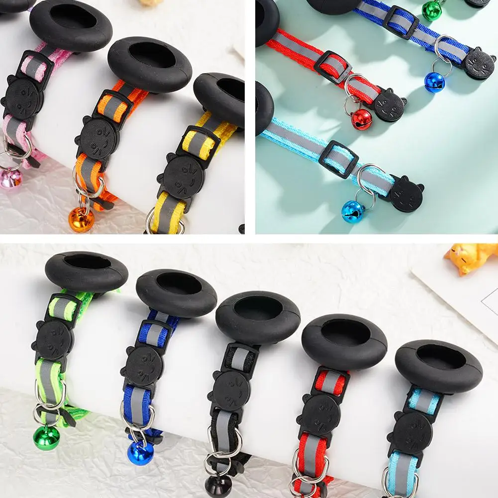 Reflective Adjustable Cats and Small Dogs Collars with Bells Pet Supplies Anti-strangling Cats Necklace Breakaway Cat Collar