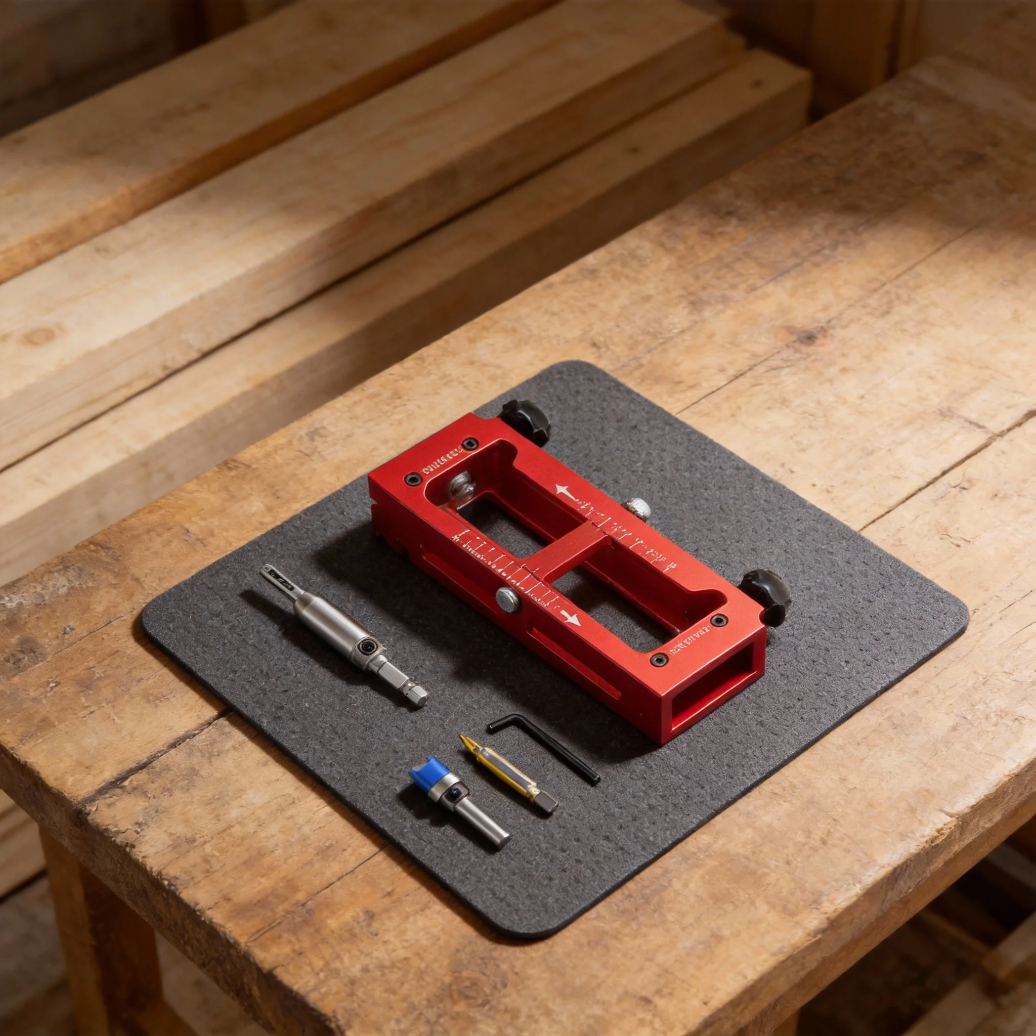 

Aluminum Alloy Door Hinge Locator Kit Precision Tool Aluminum Alloy Door Hinge Jig Installation Kit Puncher Tools