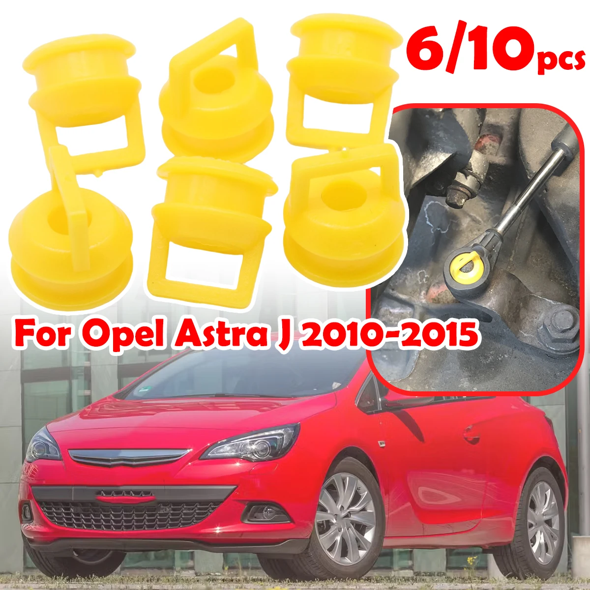 

6/10pcs For Opel Astra J 2010 2011 2010 - 2015 Shift Cable Linkage Bushing Repair Kit Rubber Bands Grommet Clips Car accessories