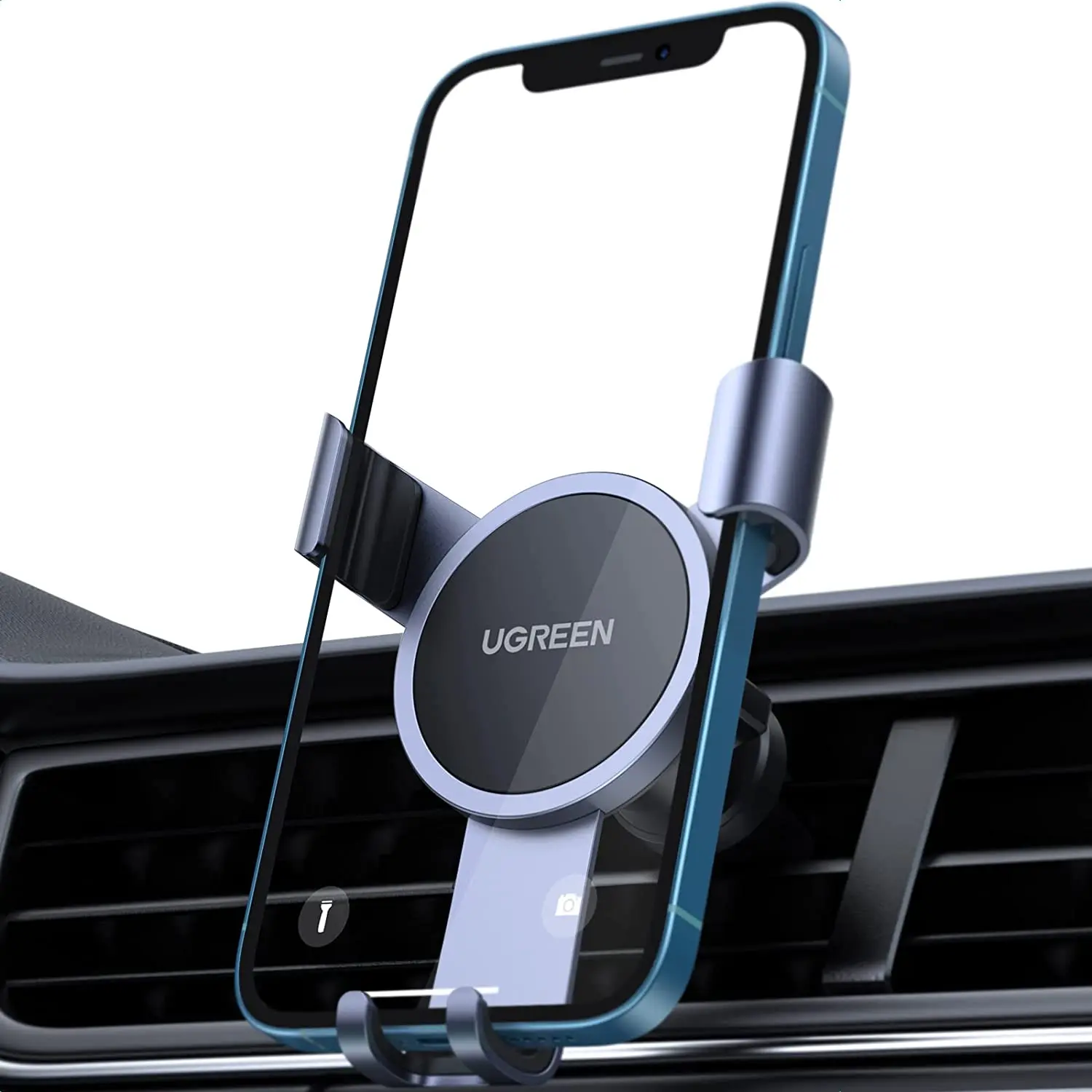 UGREEN Soporte para teléfono con ventilación de coche, soporte para teléfono por gravedad, Clip para salida de aire de coche, bloqueo automático, soporte para teléfono con diseño de gravedad único