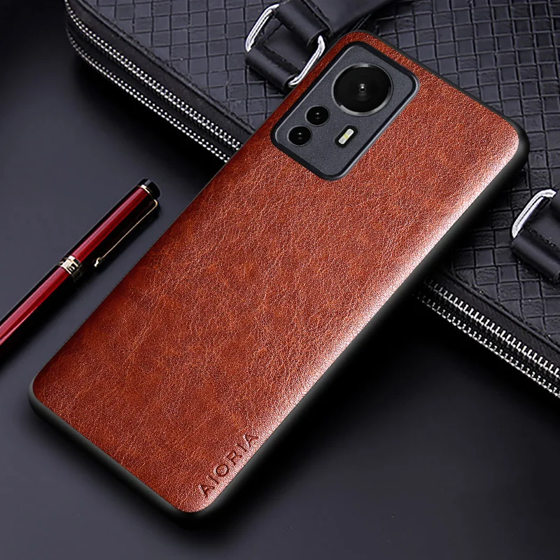 Luxury PU leather Case for Xiaomi Mi 12 12S 12T Pro Lite 12X 5G coque Business solid color phone cover for mi 12 pro case