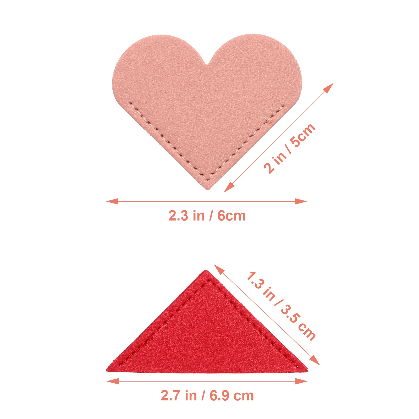 12 Uds. Marcapáginas de corazón, marcapáginas de esquina de página, marcapáginas triangulares, bonitos Clips, marcapáginas de página de esquina