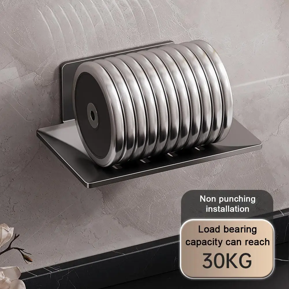 Aluminum Alloy Soap Holder For Shower Kitchen Self-Adhesive Soap Dish With Drainage Wall Mounted Soap Box Bathroom Accessories