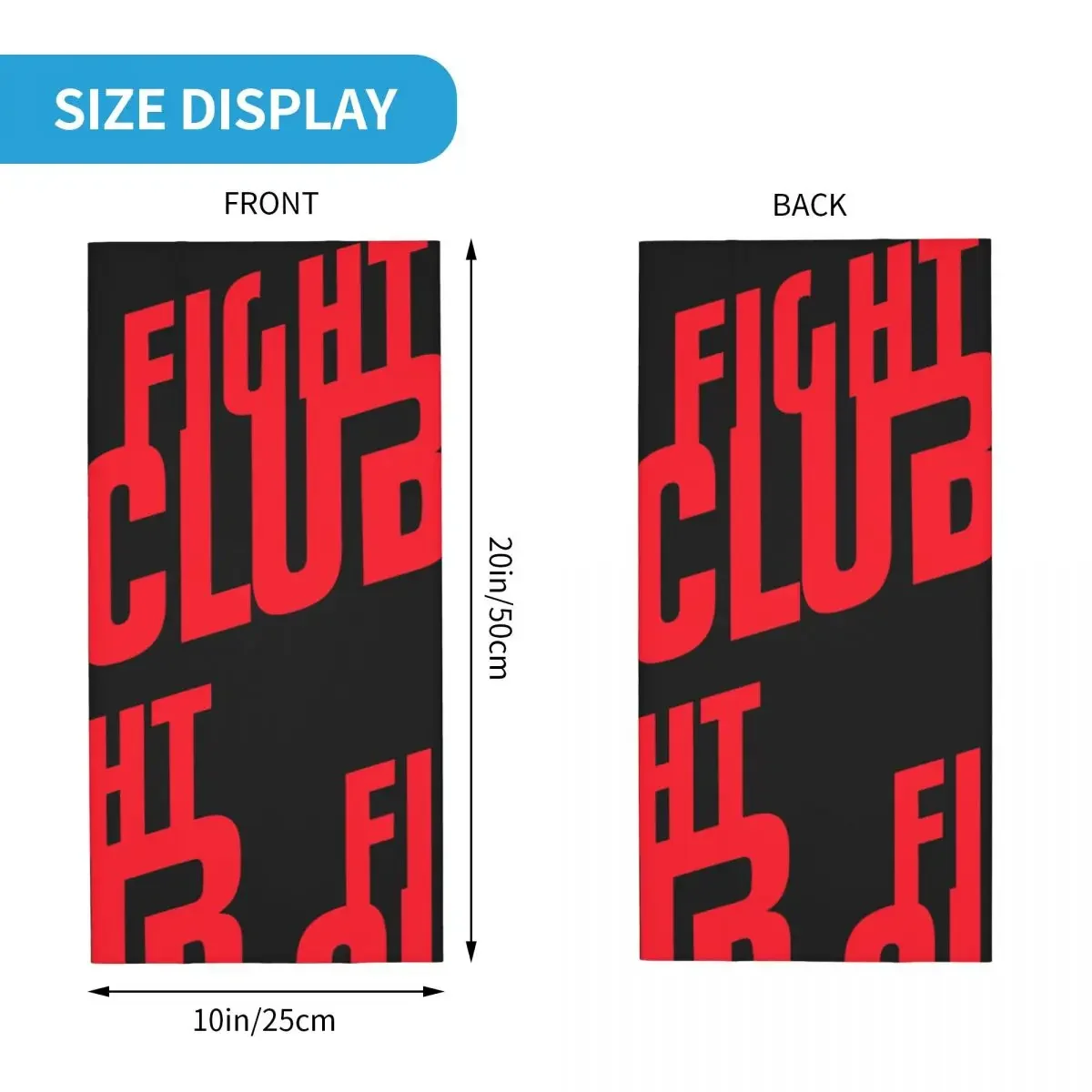 Fight Club Logo Neck Gaiter Printed Unisex Face Mask Scarf Warm Headband Hiking Windproof