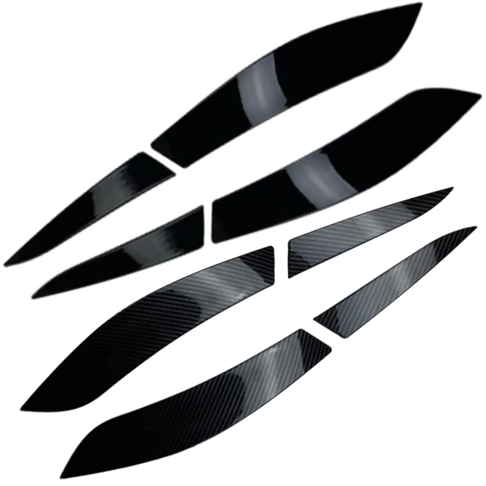 

2pcs Eyelid Cover Taillight Eyebrow Cover Gloss Black/Carbon Fiber Look for Volkswagen Golf 6 MK6 GTI R 2009 2010 2011 2012