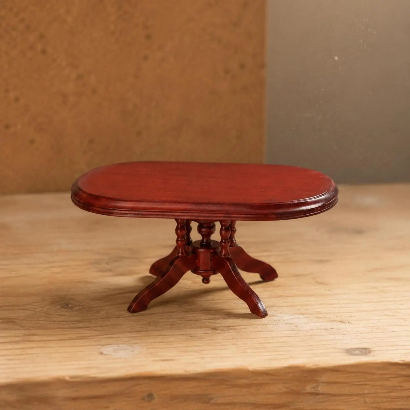 Retro Dollhouse Dining Room Furniture Durable Dollhouse Dining Set 1:12 Scale