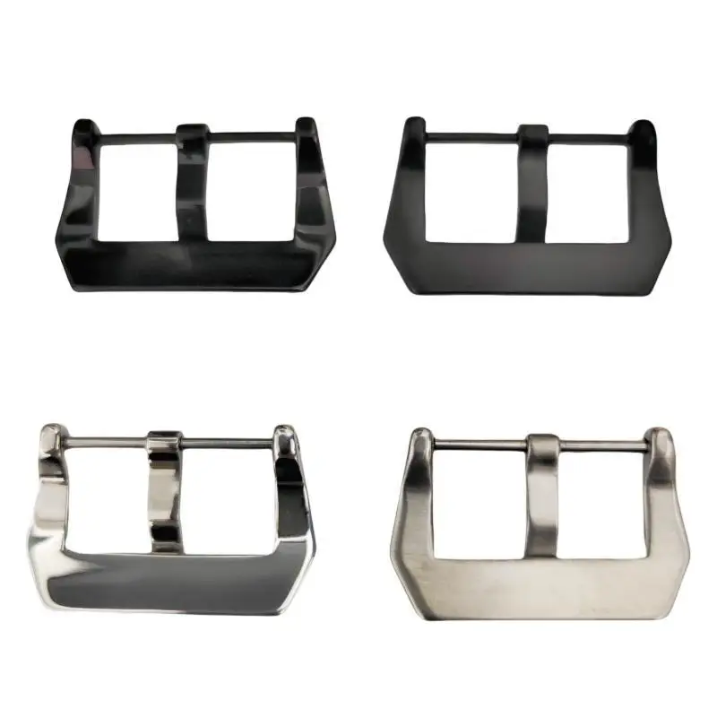 New 1PCS Watch Buckle Screw Stainless Steel 20MM 22MM 24MM 26MM Watch Buckle Silver And Black Color Matte And Shiny Available