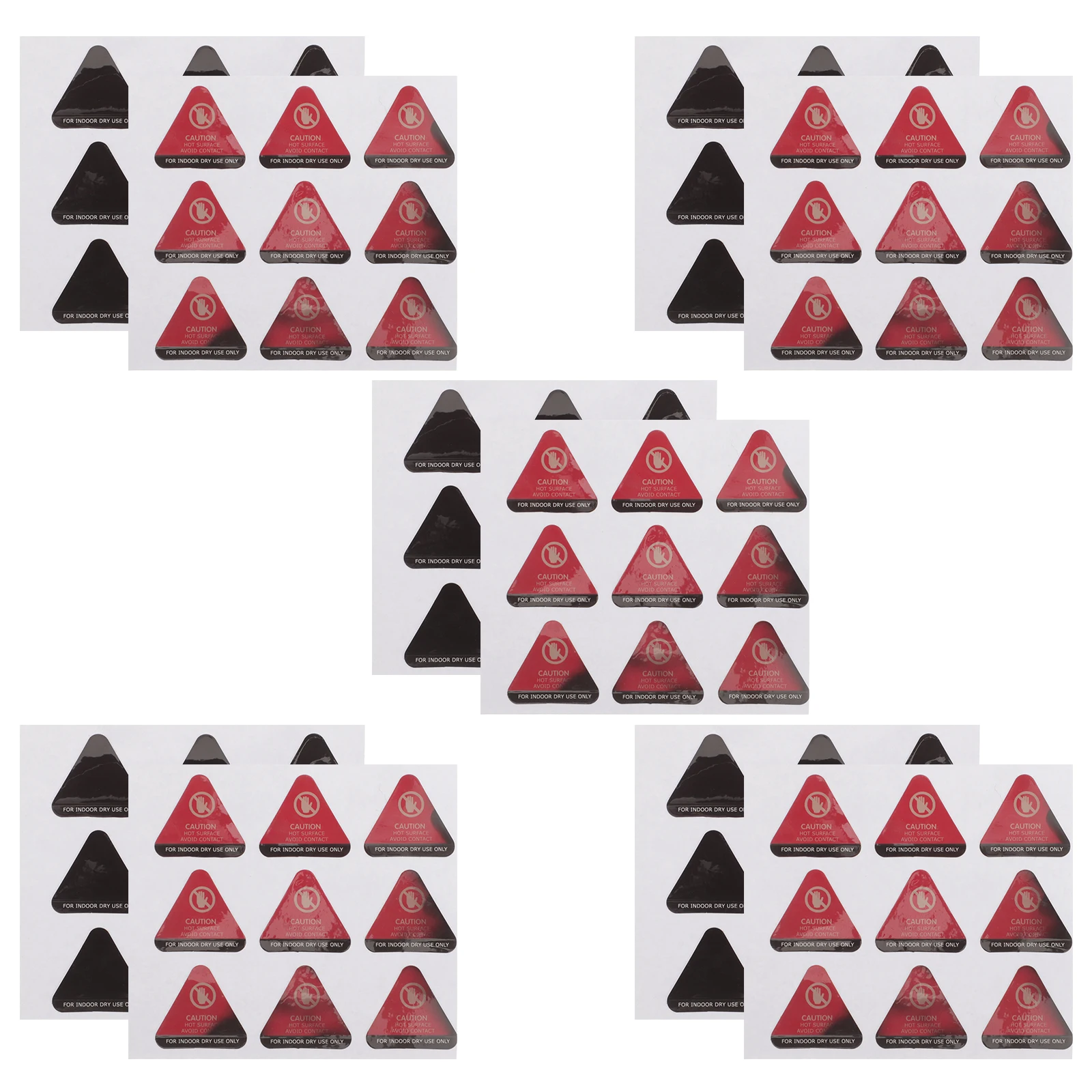 10 Pcs Temperature-sensitive Color-changing Stickers Easy to Use Safety Hot Equipment Label Warning Sign Paper High