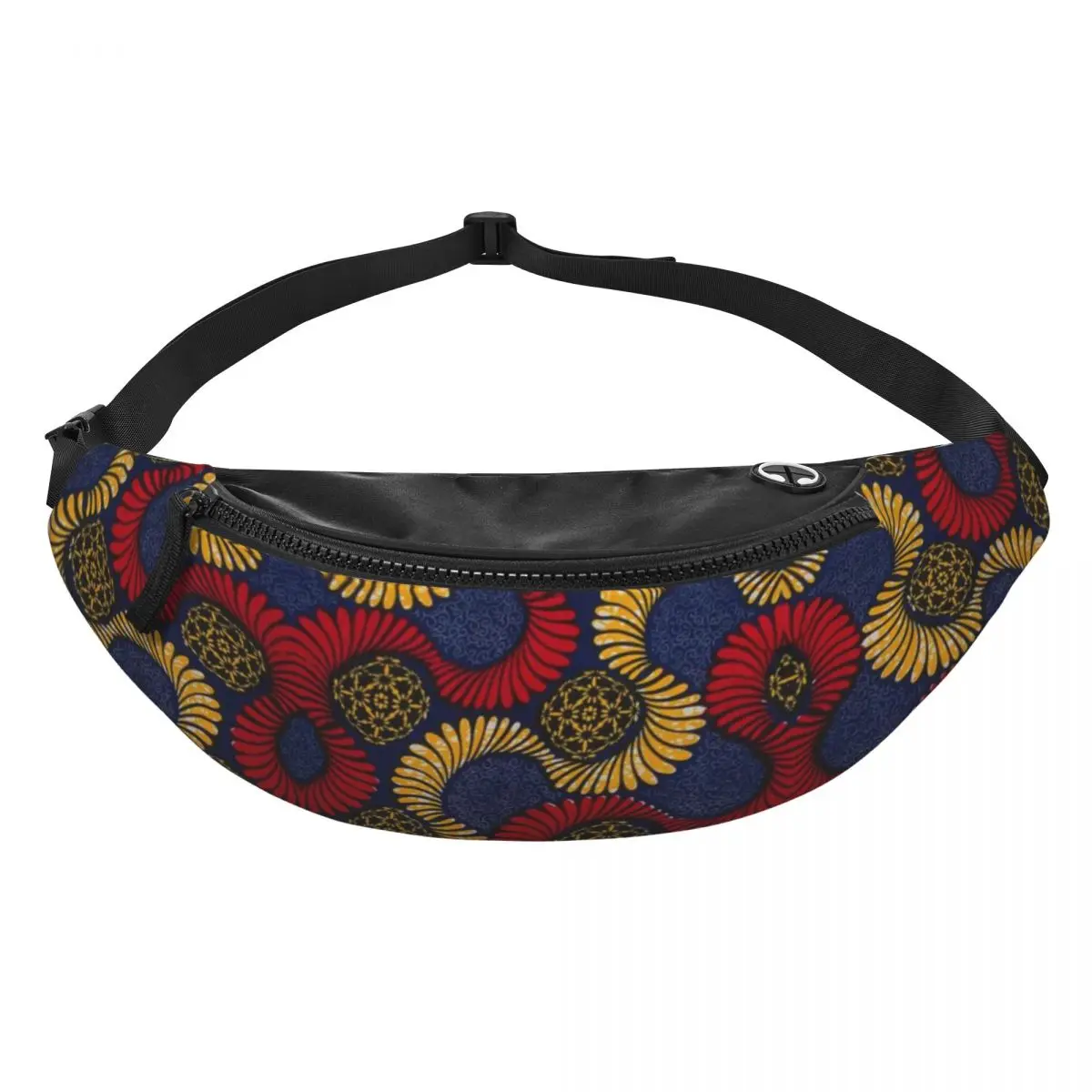 Ankara African Pattern Fanny Bag Traditional Africa Ethnic Art Crossbody Waist Pack Men Women Travel Hiking Phone Money Pouch