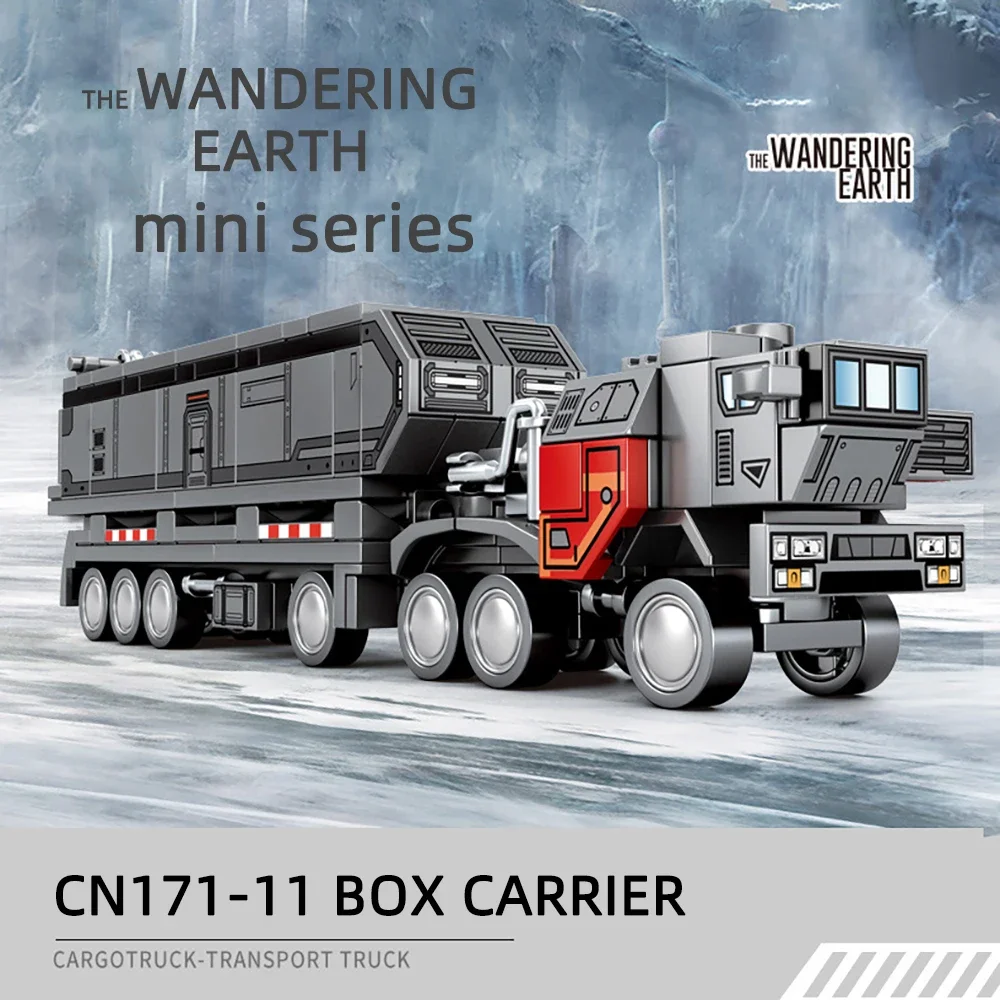 Wandering Earth - Box-type Troop Carrier Engineering Vehicle Soldier Armored Vehicle Model Building Blocks High-tech Cool Toys