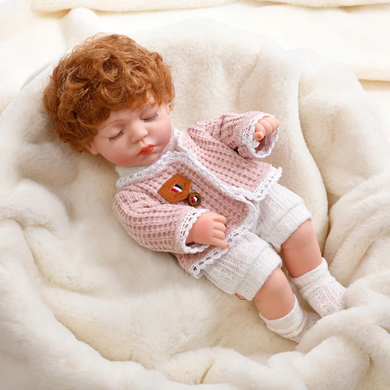 

Reborn Doll 30cm Enamel Simulation Closed Eye Doll Shower Dress up Doll Baby Doll Children