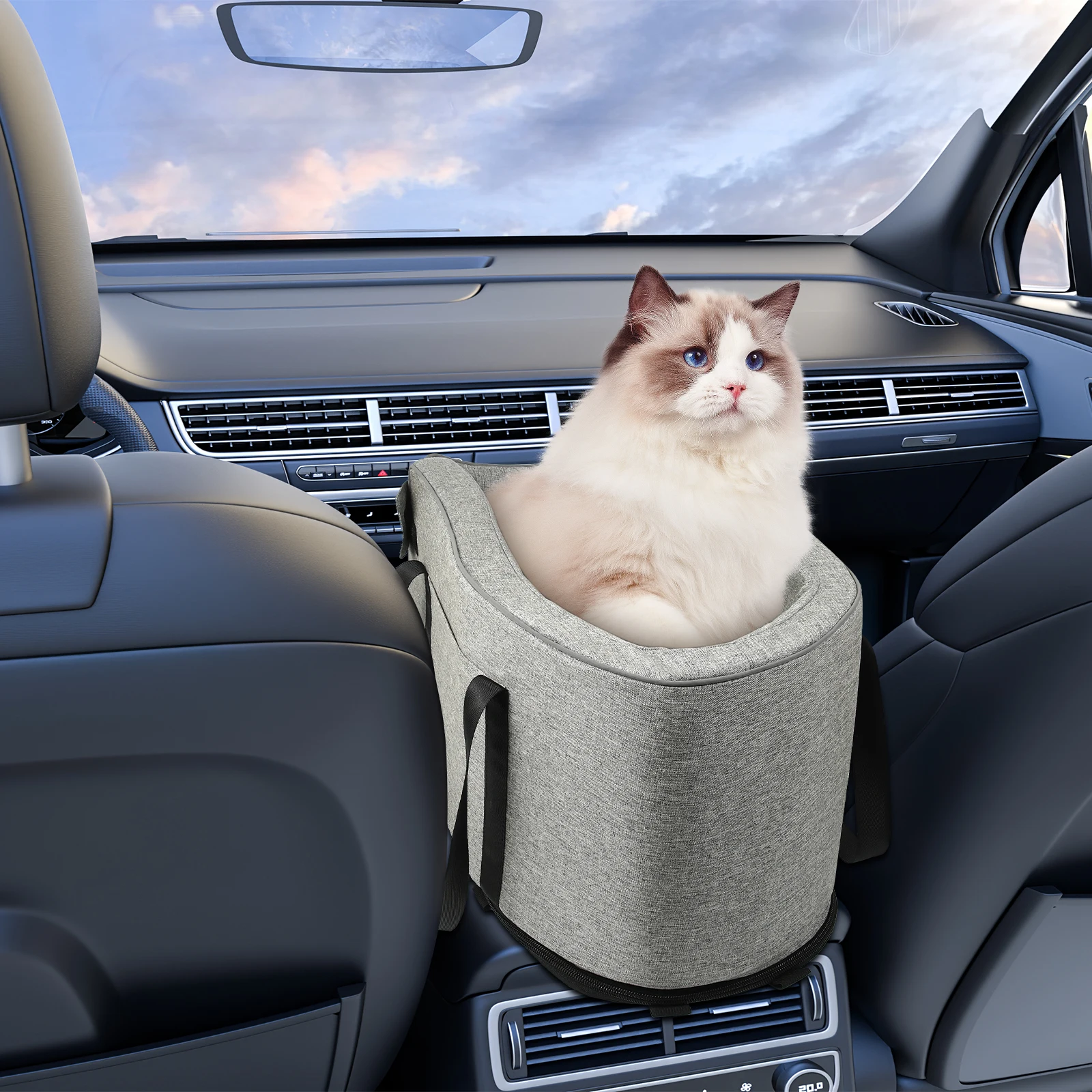 

Pet Bed Seat Puppy for Small Dogs High Center Console Cat Accessories