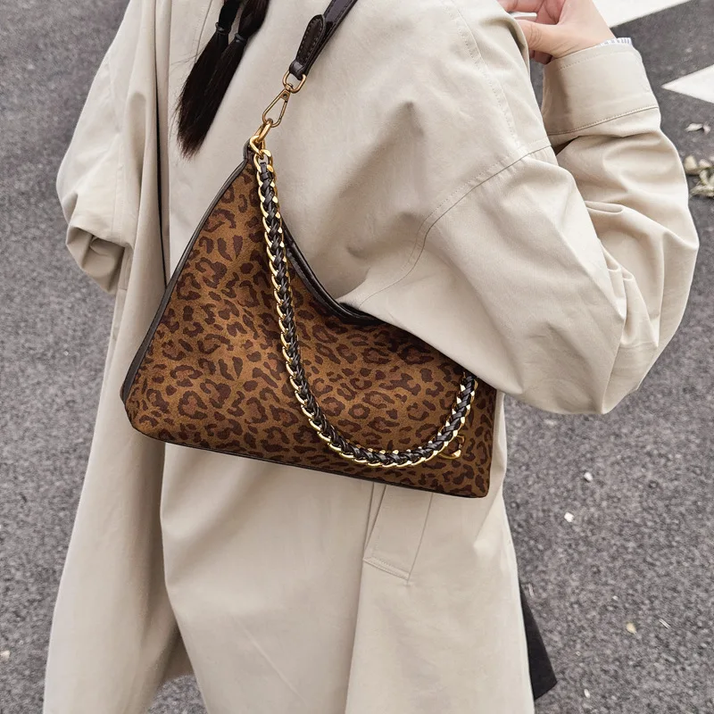 ‌ 2025 Nuova borsa con stampa leopardata - Borsa casual da donna di grande capacità, borsa tote resistente per ufficio e shopping, tracolla regolabile