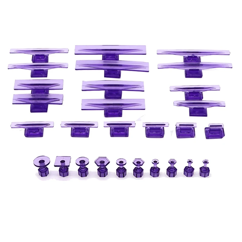 28Pc Glue Tabs Dent Lifter Tools Adjustable Handle Puller Paintless Dent Pit For Car Body Auto Paintless Dent Repair Kit