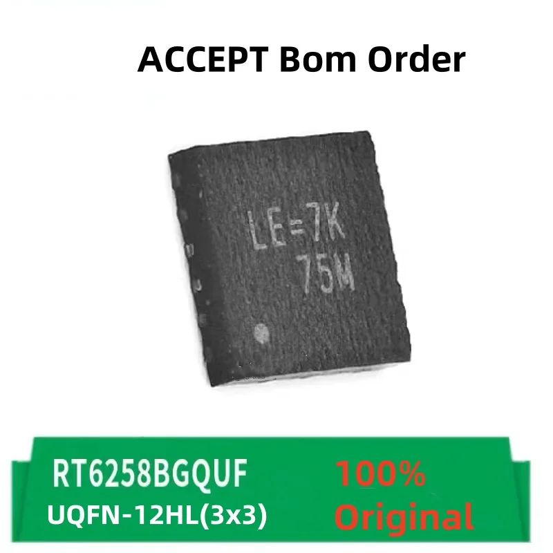 2-10PCS 100% New RT6258BGQUF RT6258BG RT6258B (LE=2E LE=...) QFN-12 Brand New Original Chips ic