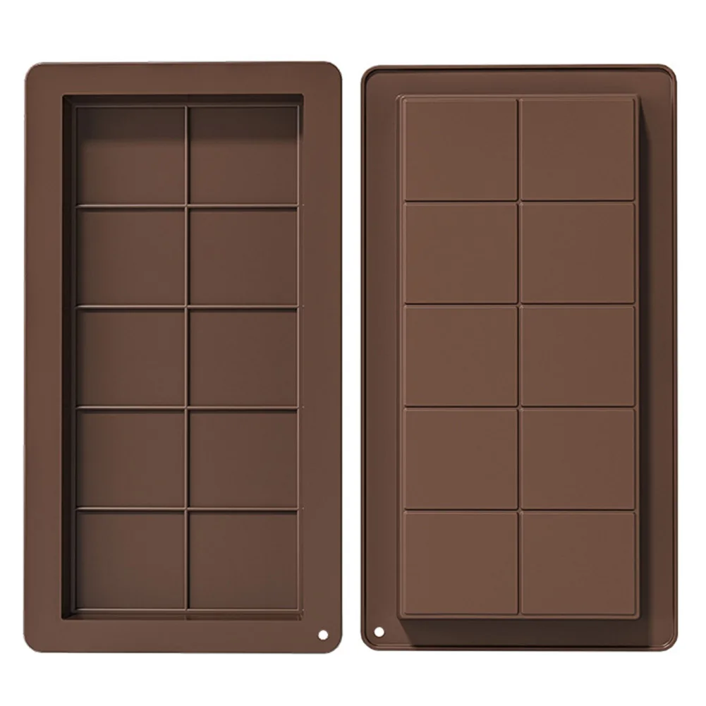 10 Hole Silicone Chocolate Cookie Mold DIY Biscuit Baking Mould Non-Stick Chocolate Candy Mold Household Baking Tools