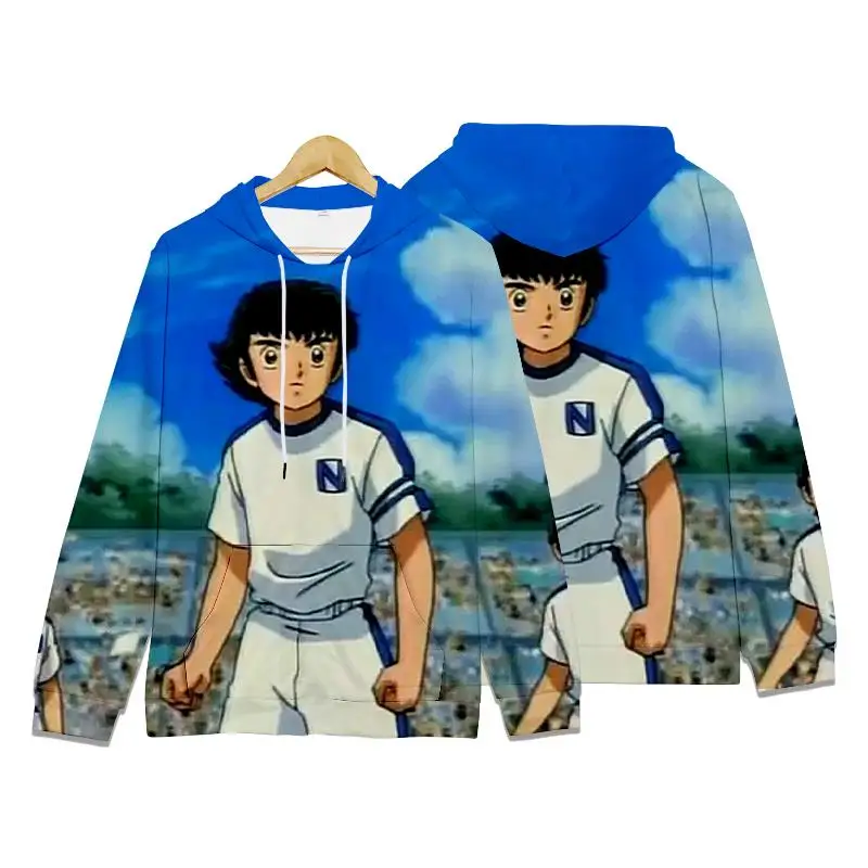 Felpe con cappuccio Hot Cartoon Anime Captain Tsubasa 3D Print ragazzi ragazze felpe moda Hip Hop felpa oversize con cappuccio bambini pullover