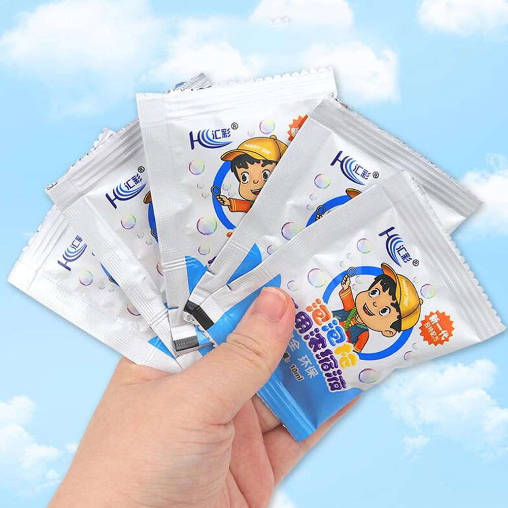 무취 농축 거품 용액, 10ml 액체 비누 물 리필, 안전 물 장난감, 버블건용 액세서리, 10 개, 50 개, 100 개