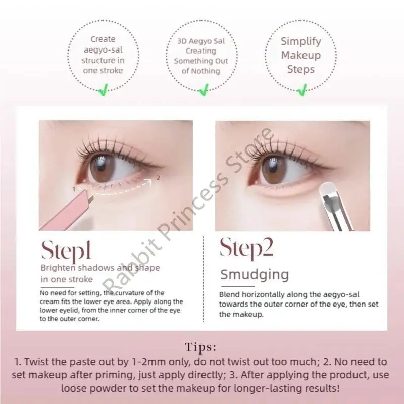 BX0F Cabeça dupla Aegyo Sal lápis, impermeável e à prova manchas para aparência natural destaque e borda, fácil usar