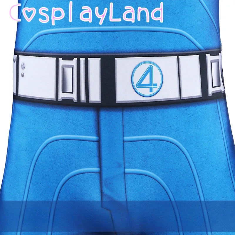 رائعة 4 شيء تأثيري حلي شيء بذلة كرنفال هالوين شيء ازياء خارقة الأزرق Zentai ارتداءها حجم كبير #5