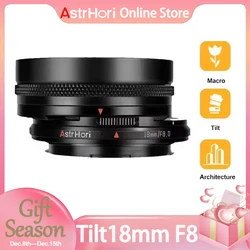 AstrHori 18mm F8 Full Frame Manual Prime Wide-Angle Shift Lens for Sony E Nikon Z Canon RF L Mount Cameras