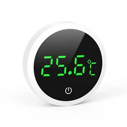 ORIA Aquarium Thermometer Round Digital LCD Thermometers Electronic Fish Tank Temperature Meter Reptile Box Mini Thermometer