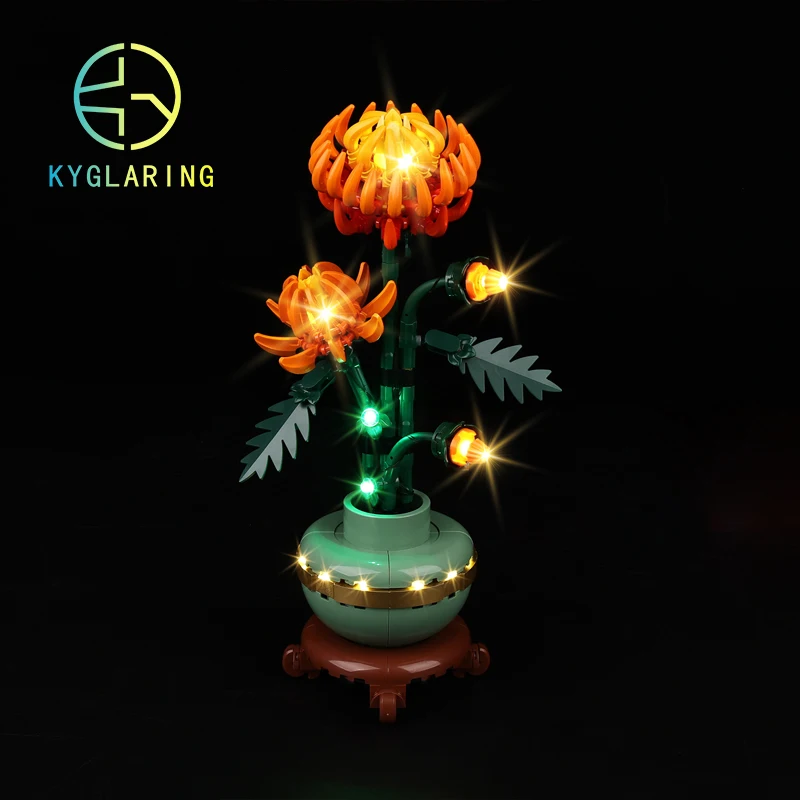 Kyglaring Led Lighting Set DIY Toys for 10368 Chrysanthemum Building blocks Not Include The Model(Only Light Kit Included)