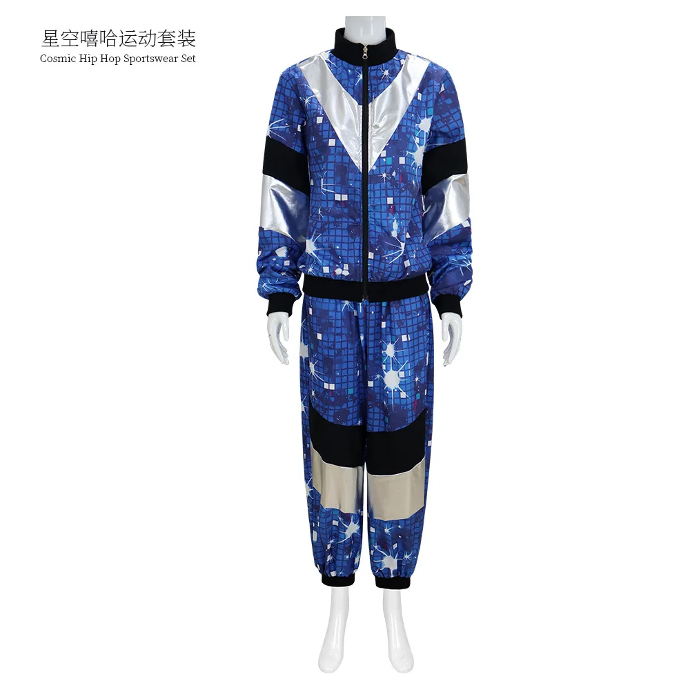 

Anime 90S 80S Hippie Disco Costume Street Dance Uniform Cosplay Retro Fantasy Fancy Dress Up Party Clothe Vintage Tracksuit Cos
