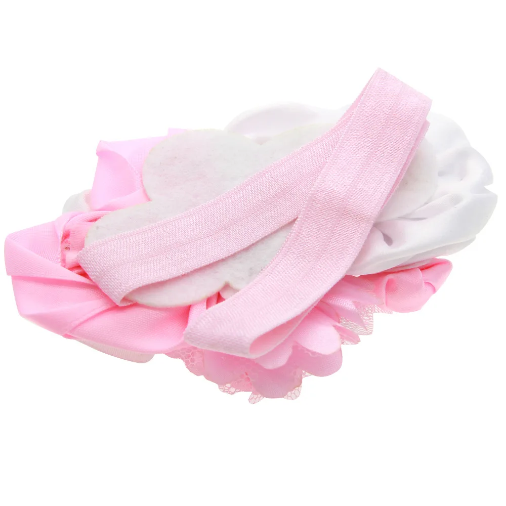 1-delig hoofdband voor babymeisjes, haaraccessoires voor baby's, pasgeboren hoofddoek, peuterbandage, kristallen hoofddeksels, bloemroos, foto rekwisieten