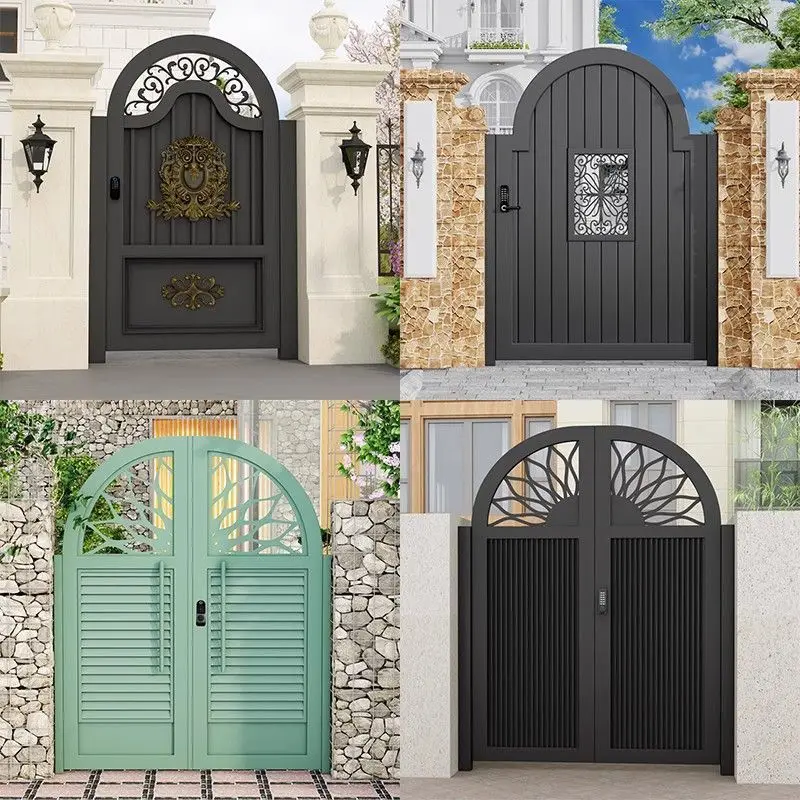 Wrought iron garden door, aluminum alloy villa courtyard arch