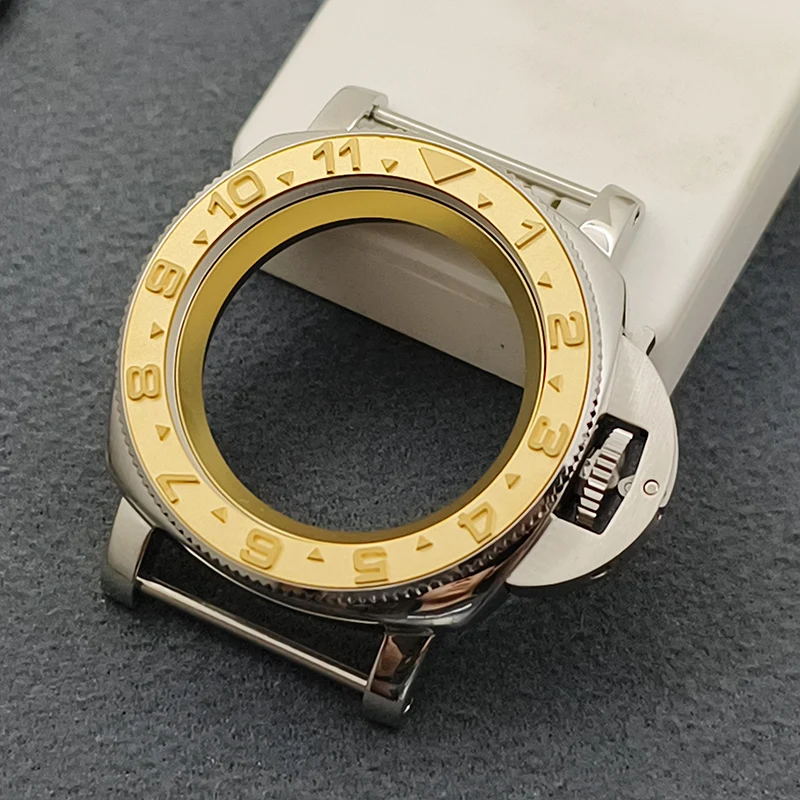 

42 мм серебряные корпуса для часов PNH, прозрачная нижняя крышка, подходит для 7S26 NH35 NH36 4R, механизм 28,5 мм, циферблат, часть корпуса мужских часов