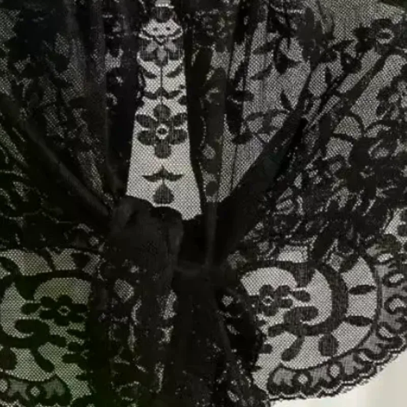 

Испанская традиционная треугольная кружевная мантилья для женщин, покрытие на голову, христианская церковь, католическая вуаль