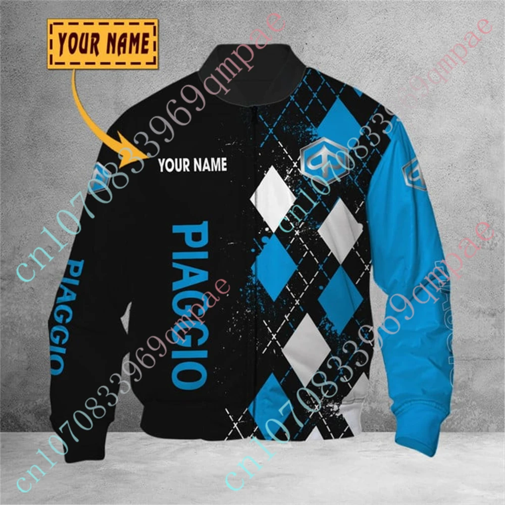 

Piaggio Jackets For Men's Clothing Techwear Baseball Uniform Thick Coats Harajuku Parkas Windbreaker Bomber Jacket Custom Logo