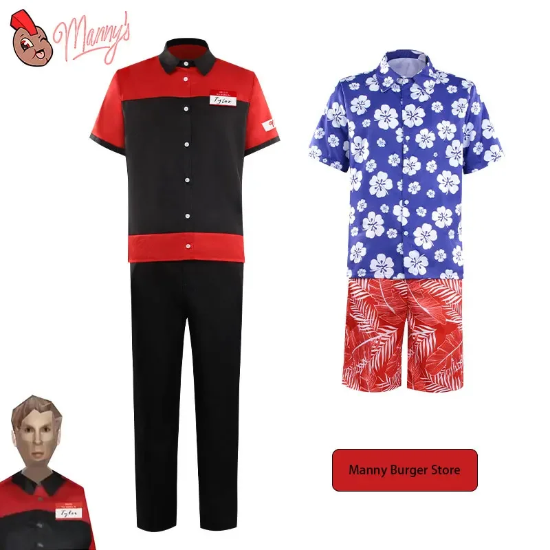 Manny Burger Store Cosplay-Uniform Bryan Tyler Mitarbeiter Bryan Tyler Uniform Cosplay Arbeitskleidung@0Z*