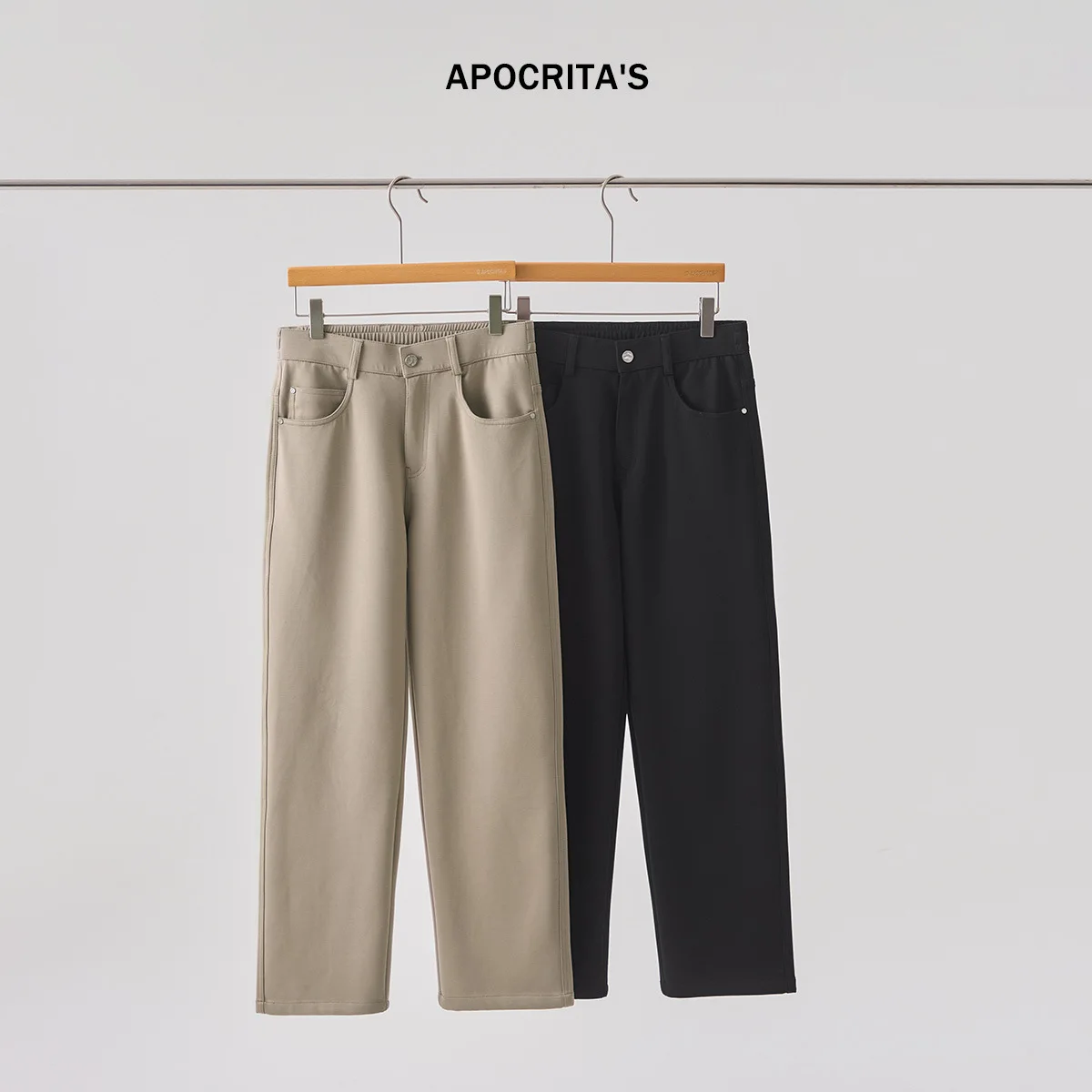 

Men's Spor Casual Trousers Straight Leg Elastic Waist Autumn Faion Urban Cotton Blend Loose Fit Durable Long Pants