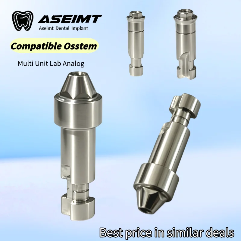 

Dental For Osstem ASEIMT Multi Unit Lab Analog 4.0/4.8/5.0mm Titanium Multi Unit Abutment Dental Lab Model CAD CAM Compatible
