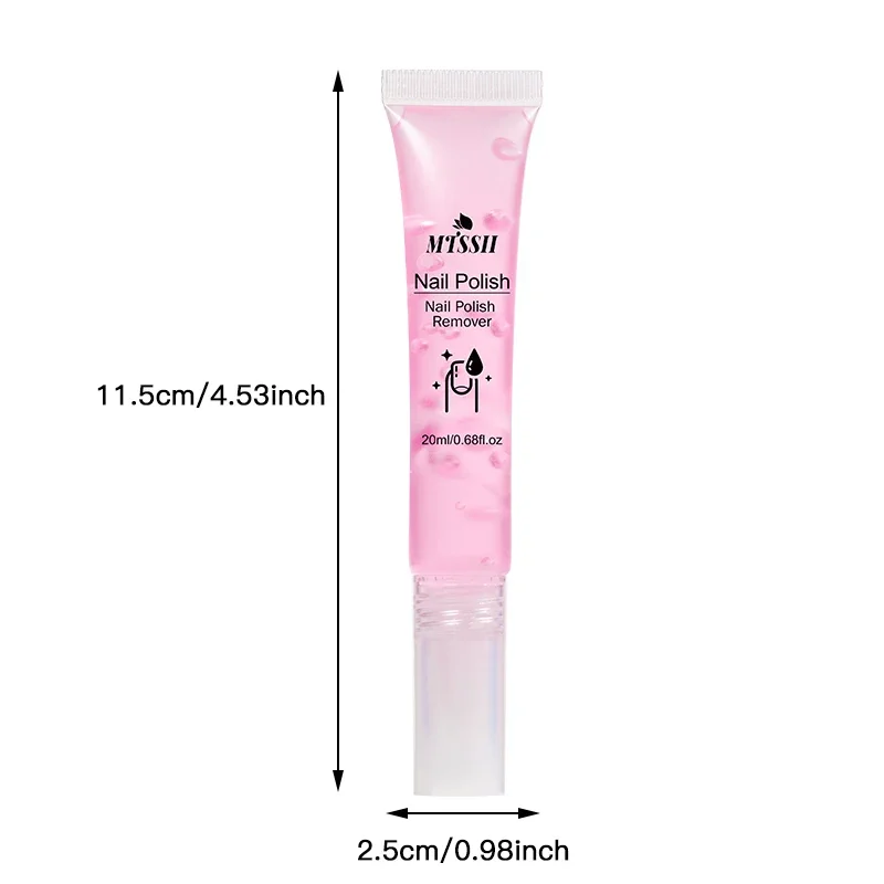 20ml/0.68fl.oz Struccante per unghie Rimuove facilmente lo smalto per circa 5 secondi Facile da spostare Leggero odore Manicure e pedicure