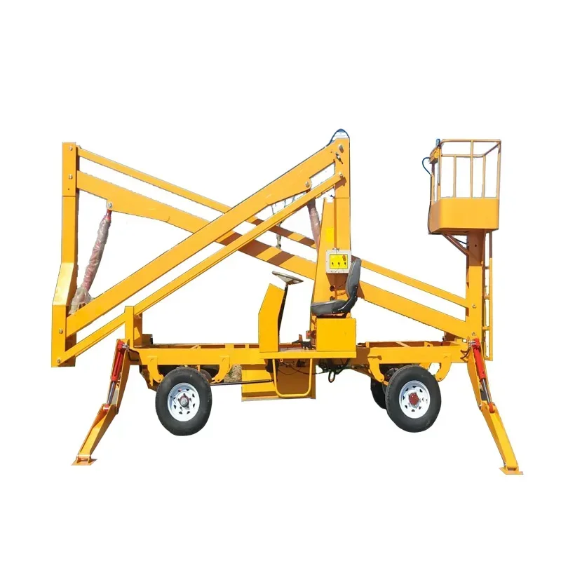 Cranked arm lift telescopic arm electro-hydraulic climbing vehicle rotation maintenance installation aerial work platform