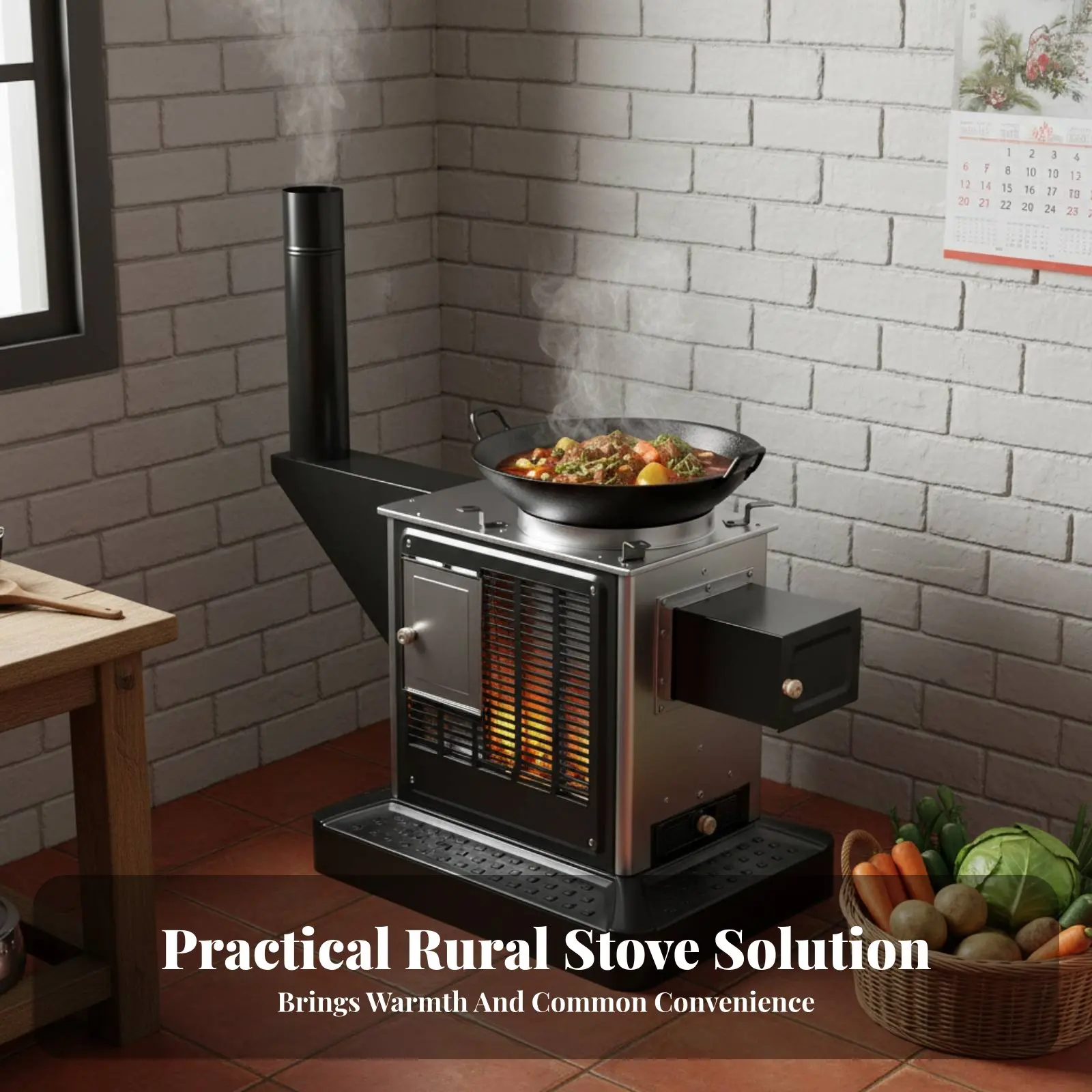 

Двухтопливная отопительная печь, утолщенная дровяная печь, для дома и дачи, устойчивое основание, взрывозащищенная столешница, многофункциональная