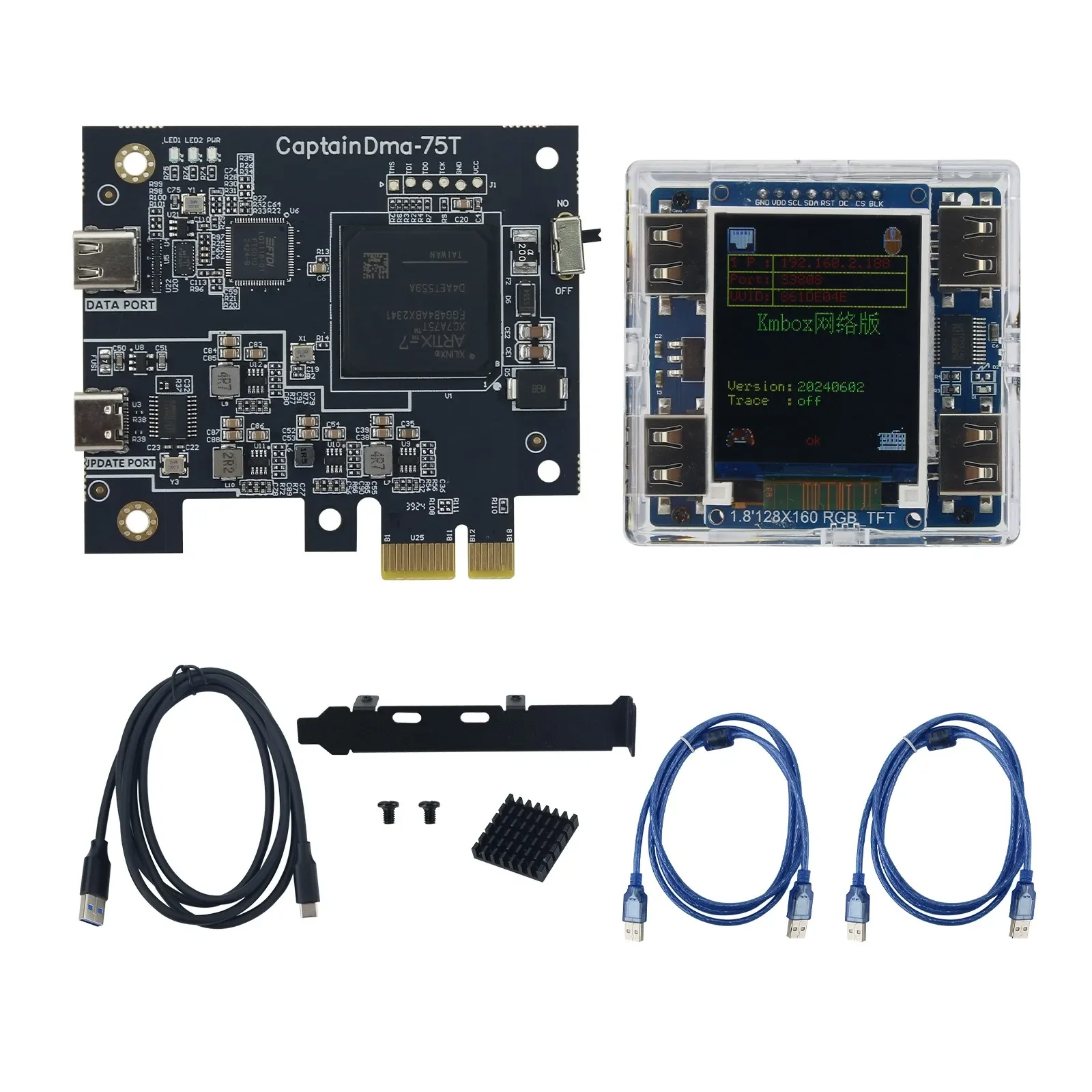 Cap75T + KMBOX NET Kit CapDMA Board Direct Memory Access Board Toetsenbord Muis Box Controller