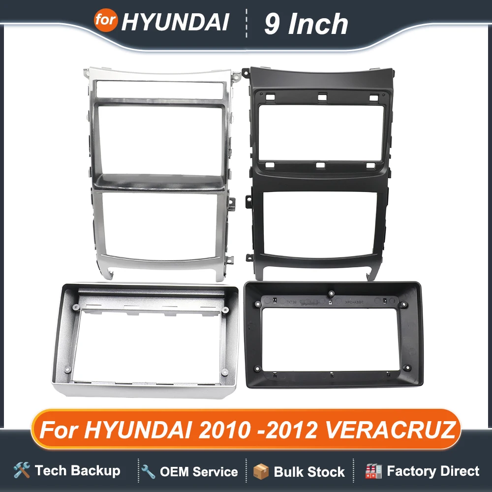 For HYUNDAI 2010 -2012 VERACRUZ 9INCH Car Dvd Radio Android Stereo audio screen multimedia video player navigation Harness frame