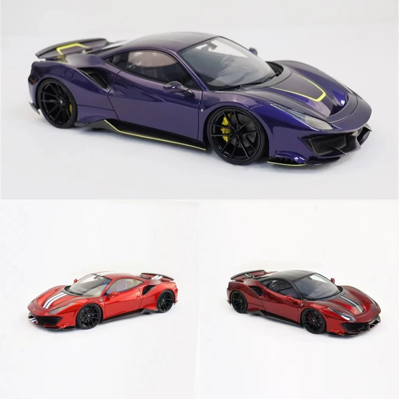 DCM 1:64 Novitec 488 Pista Red Purple limited999 Model car