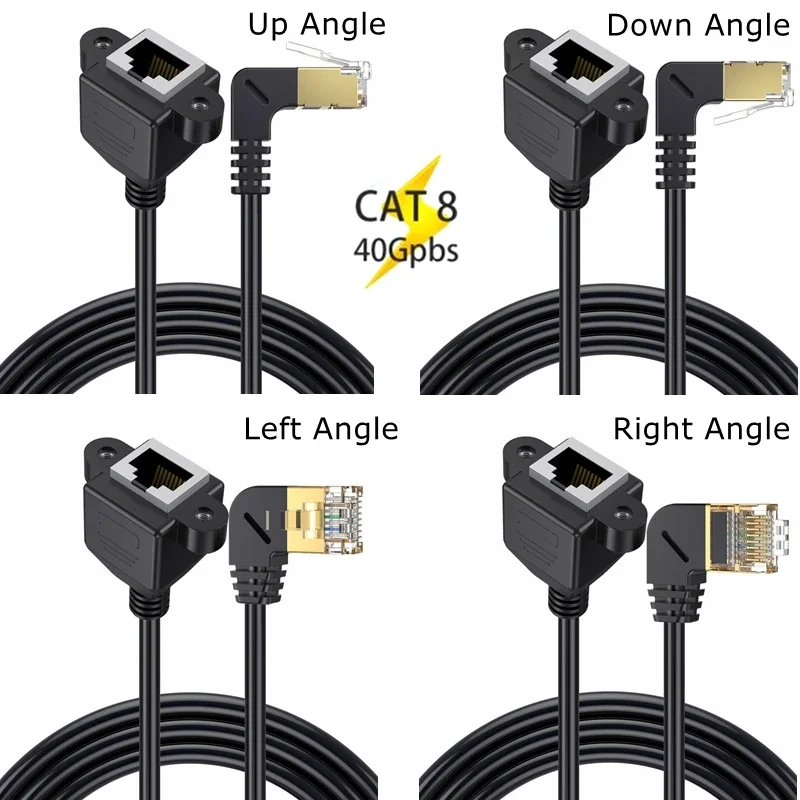 

Ethernet Cable CAT8 40Gbps Male To Female Super Fine Network Lan Cord for Modem Laptops PS 4 Router 50cm RJ45 Cable Ethernet