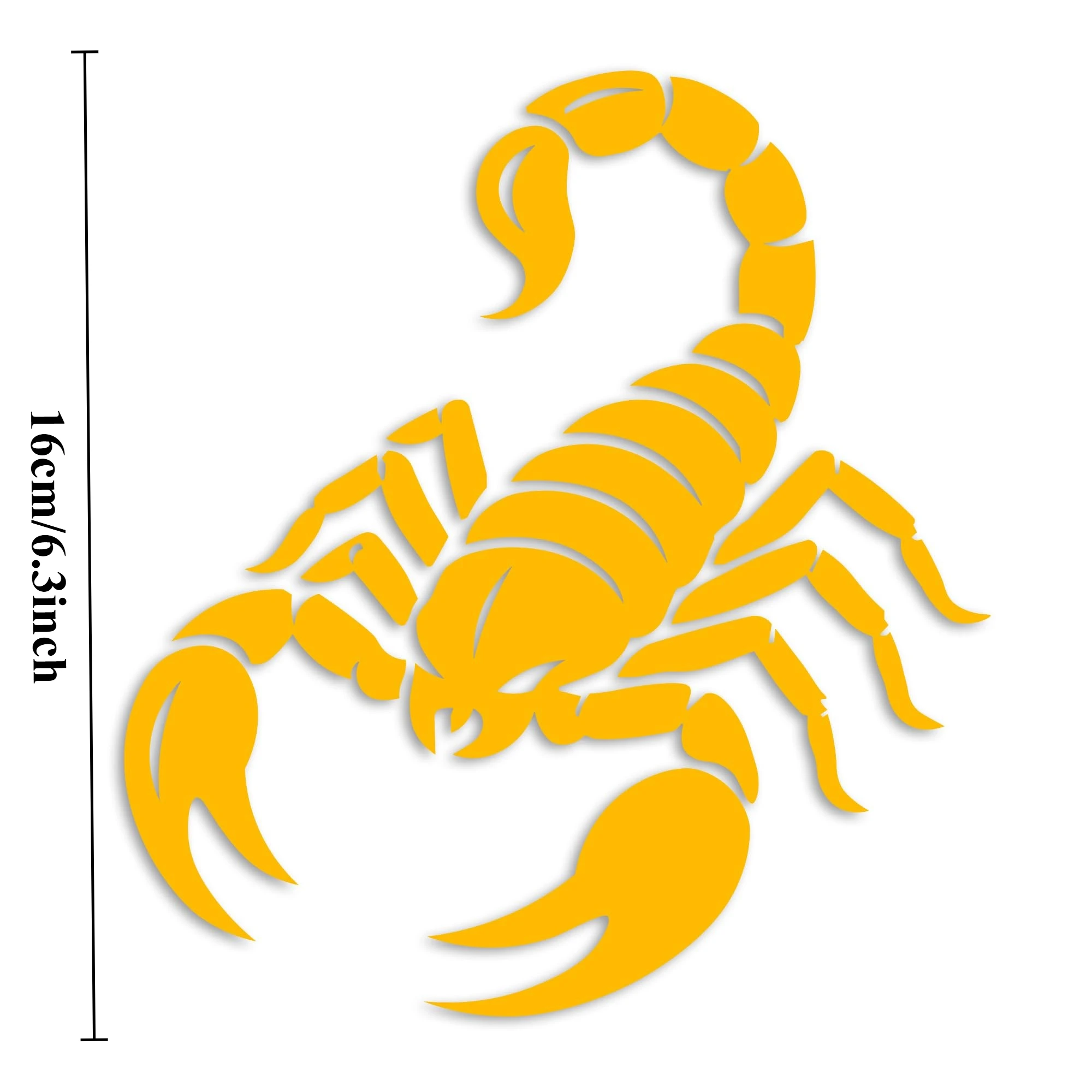 1pc Black Scorpion Silhouette Vinyl Sticker, Cut Decal, Waterproof Weatherproof For Car, Bicycle & Helmet