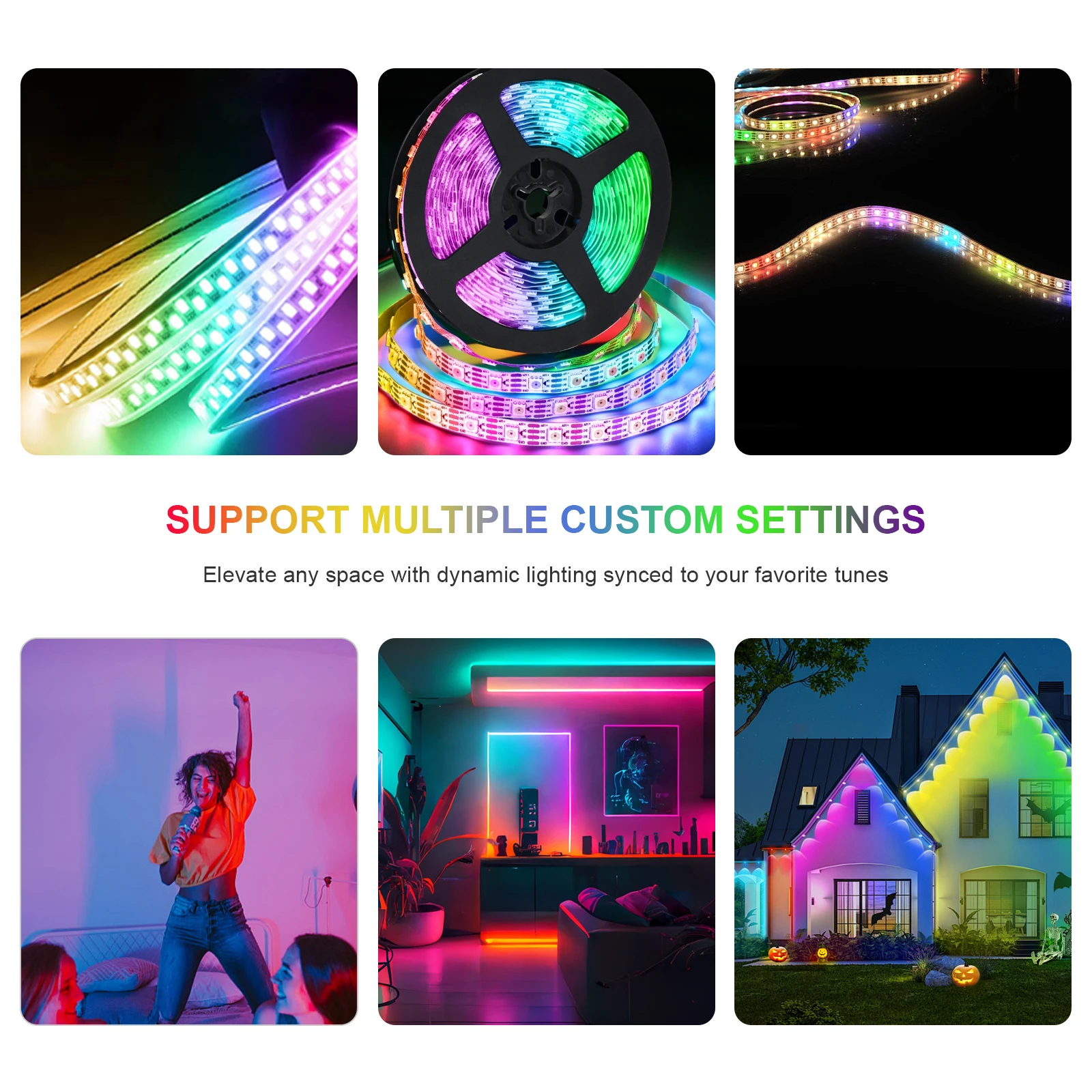 SP636E SP638E ws2805 ws2811 Addressable SPI LED Controller SP639E SP63AE Single Color CCT RGBIC RGBW RGBCCT Light Strip 5-24V