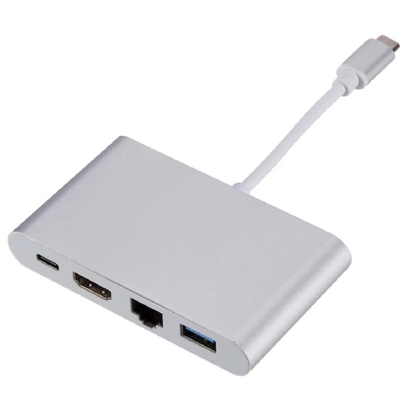 

HOT-TYPEC Gigabit Network Card+ HD Network Card RJ45 Converter HUB USB-C Splitter Adapter Card