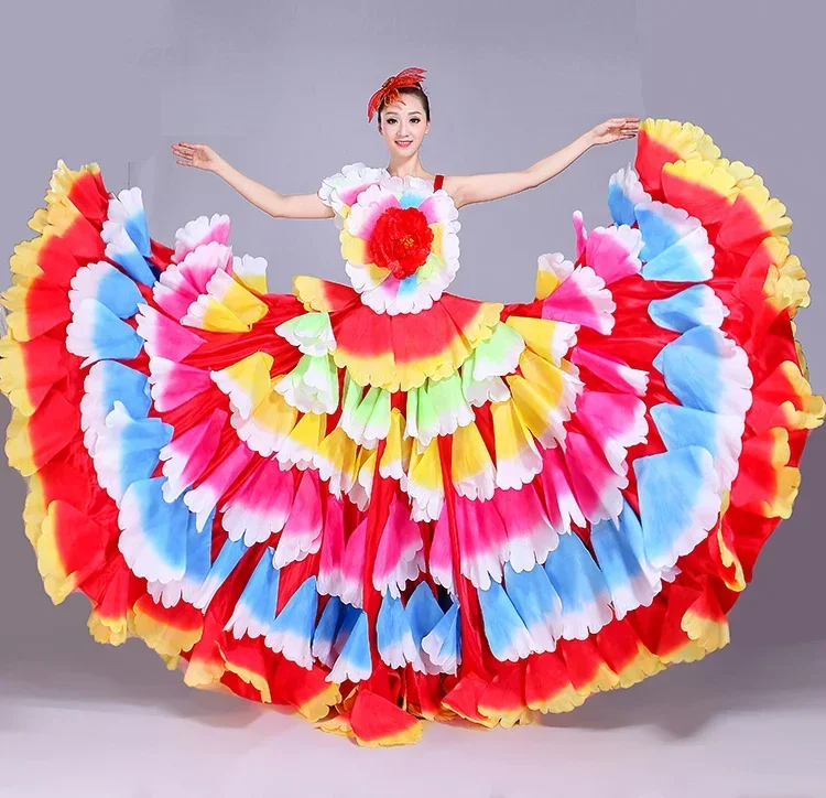 Kostiumy do występów tanecznych Kostiumy sceniczne dla dorosłych Chorus Tance otwierające Spódnice typu swing Spódnice z płatkami Kostiumy Długie spódnice damskie