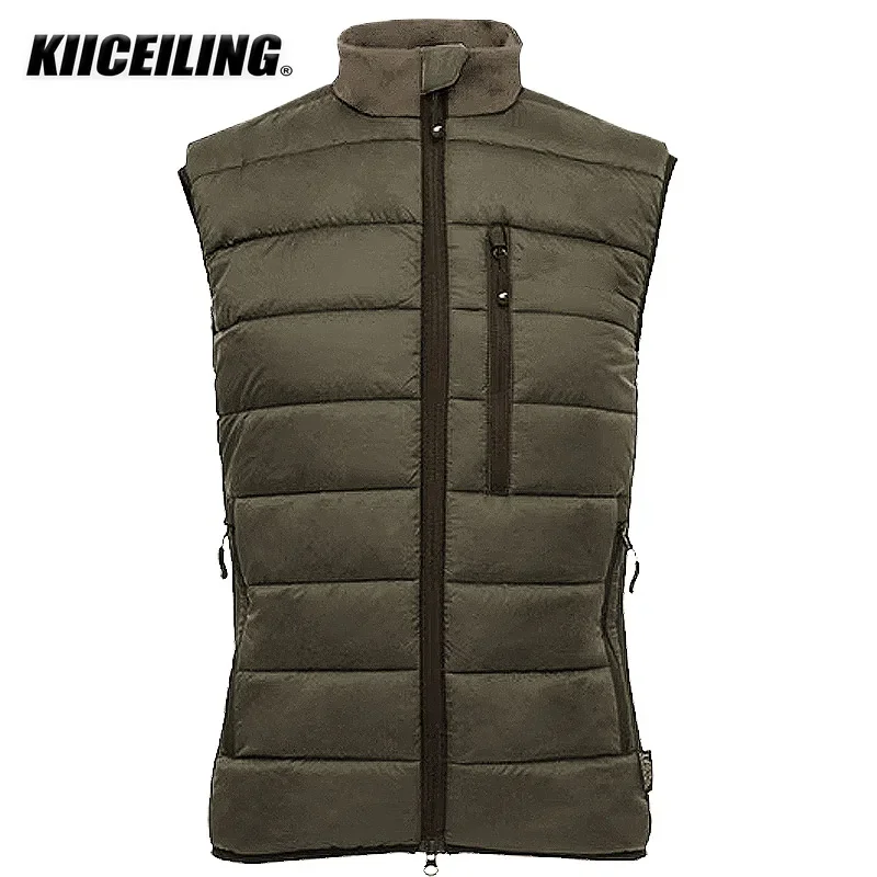 KIICEILING Ultra Lightweight Tactical Vest Airsoft Gear Stand Collar Winter Thermal Windproof Camping Fishing Hunting Vest Men