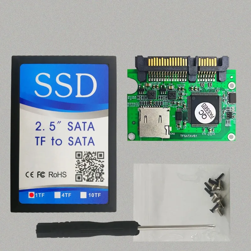 TF to SATA Adapter Card Industrial Grade Micro TF Card to M.2 NGFF SSD Converter, Embedded Storage Expansion Module for Industri
