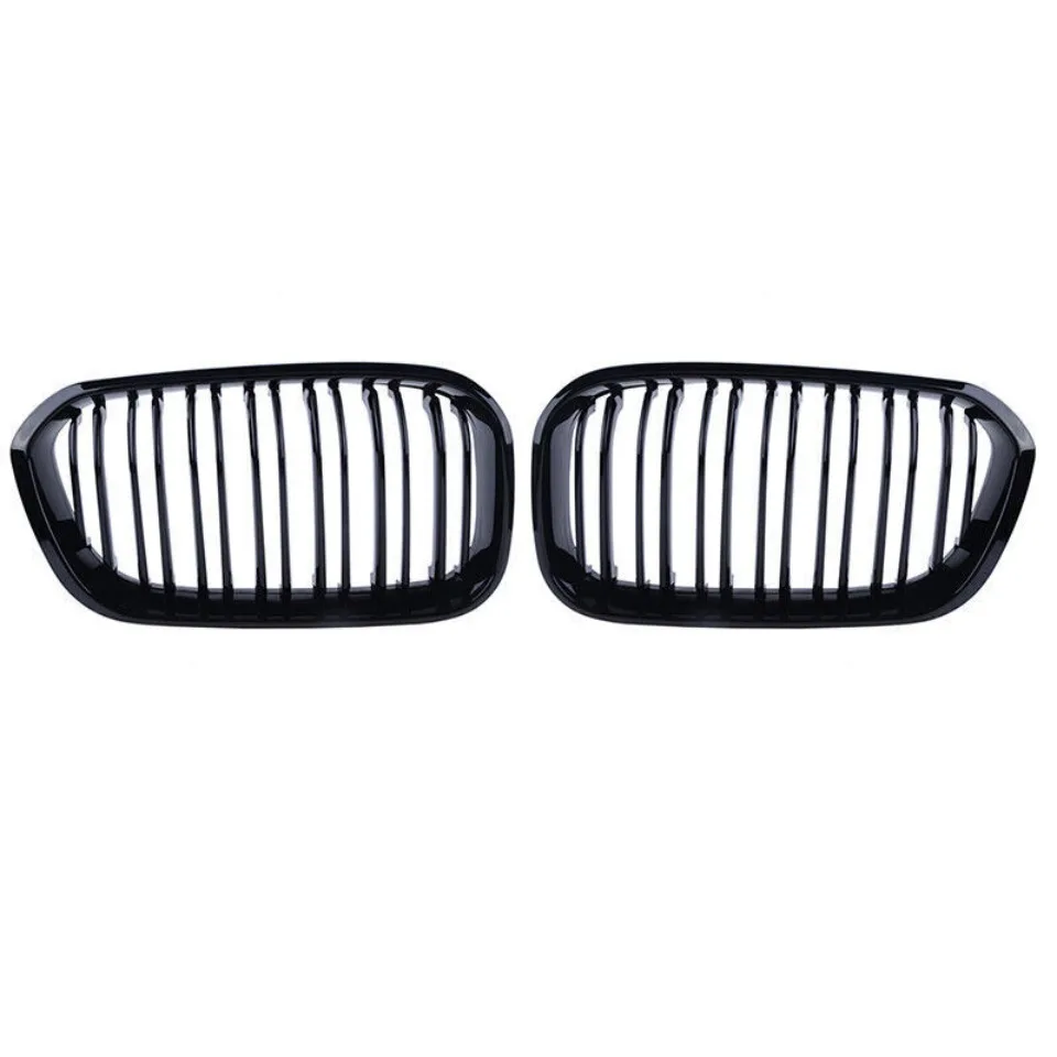 XVIP Frontstoßstangen-Nierengrill, Renngrills für BMW 1er F20 F21 2015–2019, Ersatz-Doppellatten, glänzend schwarze Gitter – Detail 11